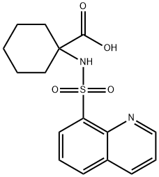 1-[(8-QUINOLINYLSULFONYL)AMINO]CYCLOHEXANECARBOXYLIC ACID Struktur