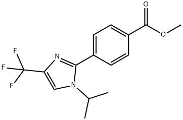 Benzoic acid, 4-[1-(1-methylethyl)-4-(trifluoromethyl)-1H-imidazol-2-yl]-, methyl ester Struktur