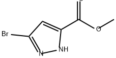 1H-Pyrazole-5-carboxylic acid, 3-bromo-, methyl ester Struktur