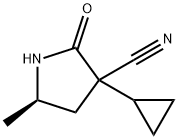 (5R)-3-Cyclopropyl-5-methyl-2-oxo-3-pyrrolidinecarbonitrile Struktur