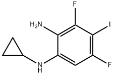 1,2-Benzenediamine, N1-cyclopropyl-3,5-difluoro-4-iodo- Struktur