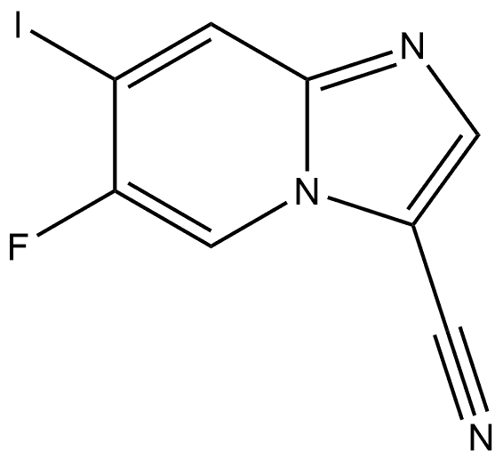 6-Fluoro-7-iodo-imidazo[1,2-a]pyridine-3-carbonitrile Struktur