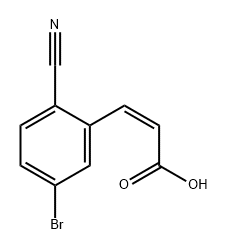 2-Propenoic acid, 3-(5-bromo-2-cyanophenyl)-, (2Z)- Struktur