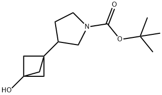 1,1-Dimethylethyl 3-(3-hydroxybicyclo[1.1.1]pent-1-yl)-1-pyrrolidinecarboxylate Struktur