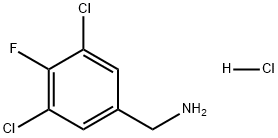 Benzenemethanamine, 3,5-dichloro-4-fluoro-, hydrochloride (1:1) Struktur