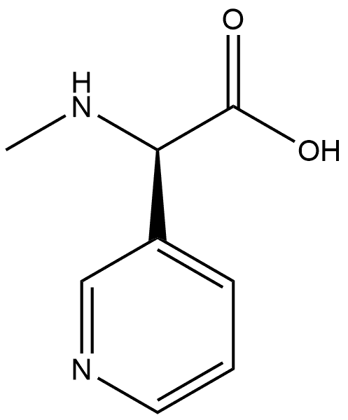 (R)-2-(methylamino)-2-(pyridin-3-yl)acetic acid Struktur