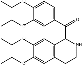 Methanone, (3,4-diethoxyphenyl)(6,7-diethoxy-1,2,3,4-tetrahydro-1-isoquinolinyl)- Struktur