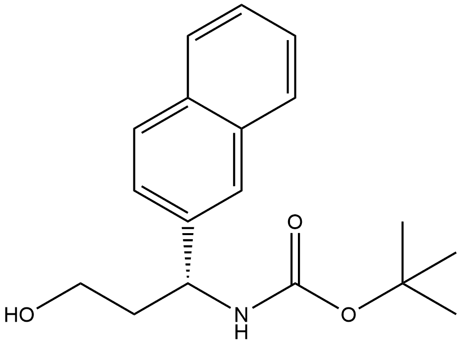 tert-butyl (R)-(3-hydroxy-1-(naphthalen-2-yl)propyl)carbamate Struktur