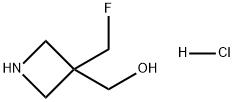 3-Azetidinemethanol, 3-(fluoromethyl)-, hydrochloride (1:1) Struktur