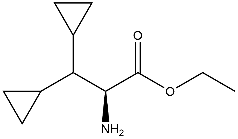 Cyclopropanepropanoic acid, α-amino-β-cyclopropyl-, ethyl ester, (αS)- Struktur