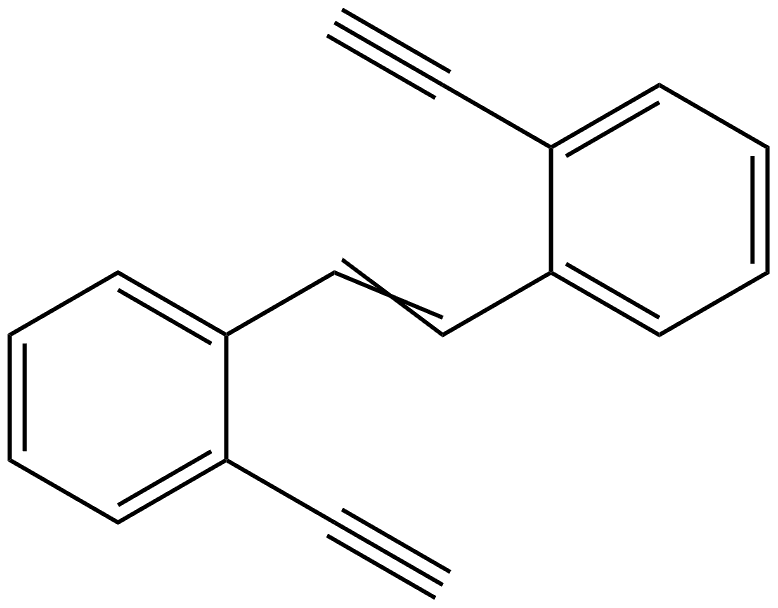 Benzene, 1,1'-(1E)-1,2-ethenediylbis[2-ethynyl- Struktur