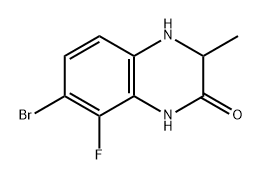 2(1H)-Quinoxalinone, 7-bromo-8-fluoro-3,4-dihydro-3-methyl- Struktur