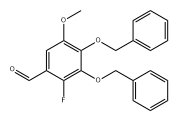 Benzaldehyde, 2-fluoro-5-methoxy-3,4-bis(phenylmethoxy)- Struktur