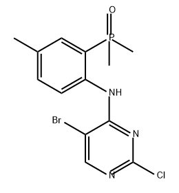 4-Pyrimidinamine, 5-bromo-2-chloro-N-[2-(dimethylphosphinyl)-4-methylphenyl]- Struktur