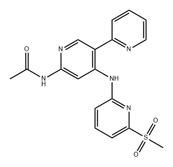 Acetamide, N-[4'-[[6-(methylsulfonyl)-2-pyridinyl]amino][2,3'-bipyridin]-6'-yl]- Struktur