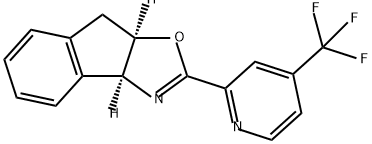 8H-Indeno[1,2-d]oxazole, 3a,8a-dihydro-2-[4-(trifluoromethyl)-2-pyridinyl]-, (3aS,8aR)- Struktur