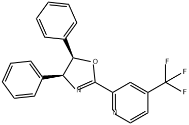 Pyridine, 2-[(4S,5R)-4,5-dihydro-4,5-diphenyl-2-oxazolyl]-4-(trifluoromethyl)- Struktur