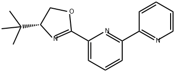 2,2'-Bipyridine, 6-[(4R)-4-(1,1-dimethylethyl)-4,5-dihydro-2-oxazolyl]- Struktur