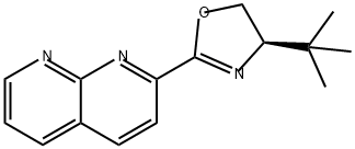 1,8-Naphthyridine, 2-[(4R)-4-(1,1-dimethylethyl)-4,5-dihydro-2-oxazolyl]- Struktur