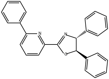 Pyridine, 2-[(4R,5R)-4,5-dihydro-4,5-diphenyl-2-oxazolyl]-6-phenyl- Struktur