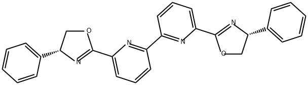 2,2'-Bipyridine, 6,6'-bis[(4R)-4,5-dihydro-4-phenyl-2-oxazolyl]- Struktur