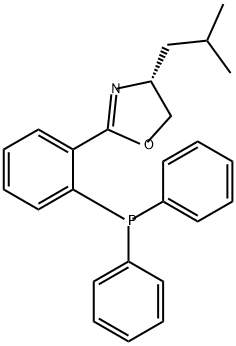 Oxazole, 2-[2-(diphenylphosphino)phenyl]-4,5-dihydro-4-(2-methylpropyl)-, (4R)- Struktur