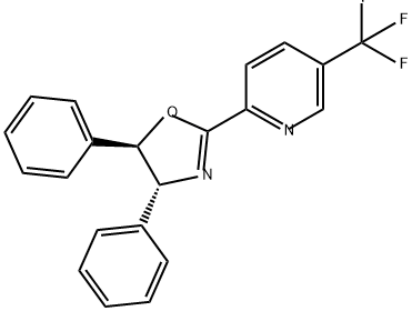 Pyridine, 2-[(4R,5R)-4,5-dihydro-4,5-diphenyl-2-oxazolyl]-5-(trifluoromethyl)- Struktur