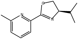 Pyridine, 2-[(4R)-4,5-dihydro-4-(1-methylethyl)-2-oxazolyl]-6-methyl- Struktur