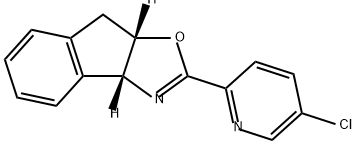 8H-Indeno[1,2-d]oxazole, 2-(5-chloro-2-pyridinyl)-3a,8a-dihydro-, (3aR,8aS)- Struktur