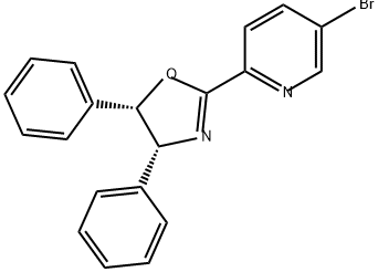 Pyridine, 5-bromo-2-[(4R,5S)-4,5-dihydro-4,5-diphenyl-2-oxazolyl]- Struktur