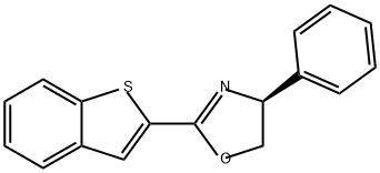 Oxazole, 2-benzo[b]thien-2-yl-4,5-dihydro-4-phenyl-, (4S)- Struktur