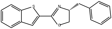 Oxazole, 2-benzo[b]thien-2-yl-4,5-dihydro-4-(phenylmethyl)-, (4R)- Struktur