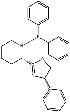 (S)-2-((S)-1-(二苯基膦基)哌啶-2-基)-4-苯基-4,5-二氫惡唑 結(jié)構(gòu)式