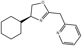 Pyridine, 2-[[(4S)-4-cyclohexyl-4,5-dihydro-2-oxazolyl]methyl]- Struktur