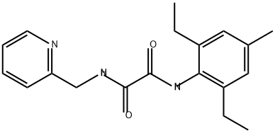 Ethanediamide, N1-(2,6-diethyl-4-methylphenyl)-N2-(2-pyridinylmethyl)- Struktur