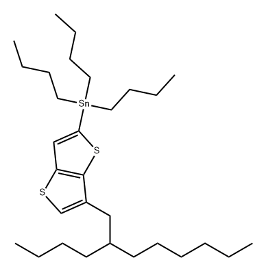 Stannane, tributyl[6-(2-butyloctyl)thieno[3,2-b]thien-2-yl]- Struktur