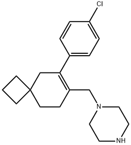 Piperazine, 1-[[6-(4-chlorophenyl)spiro[3.5]non-6-en-7-yl]methyl]- Struktur