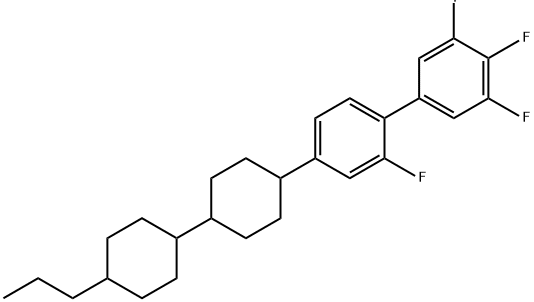 1,1'-Biphenyl, 2,3',4',5'-tetrafluoro-4-(4'-propyl[1,1'-bicyclohexyl]-4-yl)- Struktur