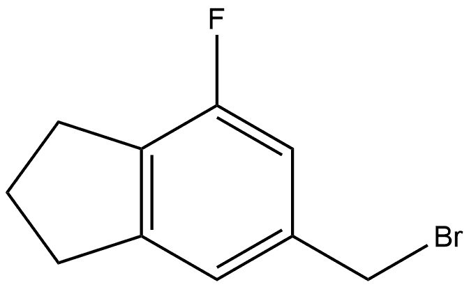 6-(Bromomethyl)-4-fluoro-2,3-dihydro-1H-indene Struktur