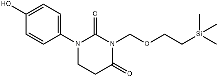 Dihydro-1-(4-hydroxyphenyl)-3-[[2-(trimethylsilyl)ethoxy]methyl]-2,4(1H,3H)-pyrimidinedione Struktur