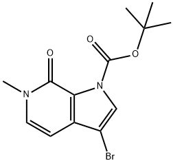 1,1-Dimethylethyl 3-bromo-6,7-dihydro-6-methyl-7-oxo-1H-pyrrolo[2,3-c]pyridine-1-carboxylate Struktur