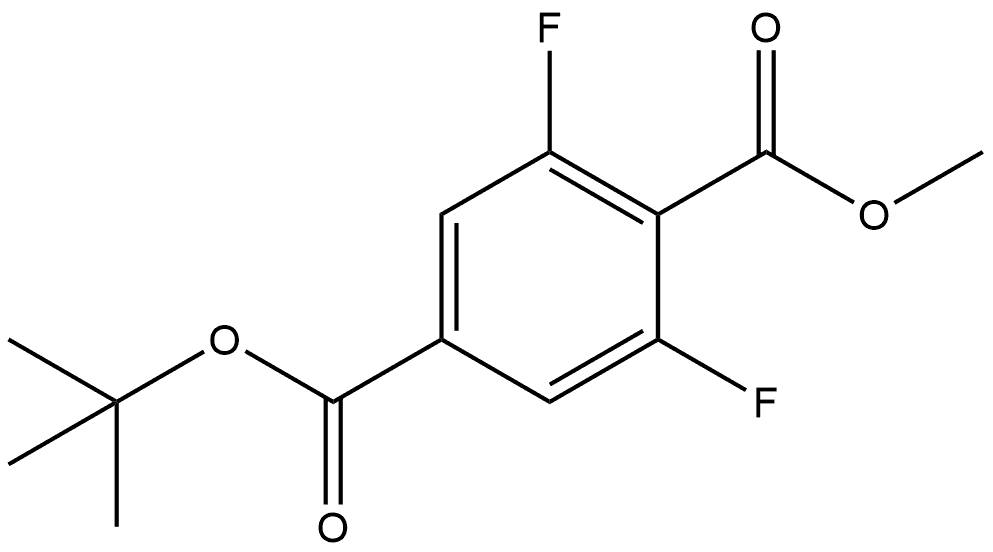 4-(1,1-Dimethylethyl) 1-methyl 2,6-difluoro-1,4-benzenedicarboxylate Struktur