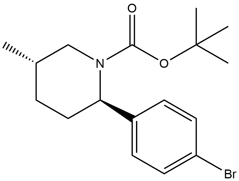 tert-butyl (2S,5R)-2-(4-bromophenyl)-5-methylpiperidine-1-carboxylate Struktur