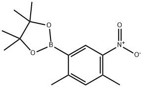 2-(2,4-dimethyl-5-nitrophenyl)-4,4,5,5-tetramethyl-
1,3,2-dioxaborolane Struktur