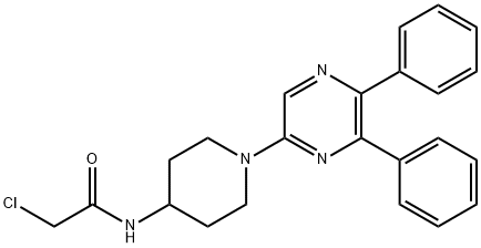 2-Chloro-N-[1-(5,6-diphenyl-2-pyrazinyl)-4-piperidinyl]acetamide Struktur