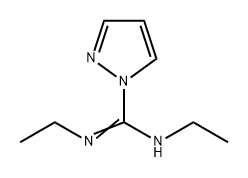 1H-Pyrazole-1-carboximidamide, N,N'-diethyl- Struktur