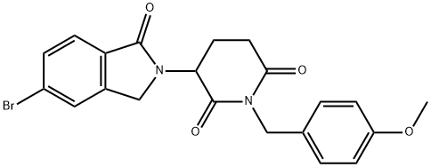 2,6-Piperidinedione, 3-(5-bromo-1,3-dihydro-1-oxo-2H-isoindol-2-yl)-1-[(4-methoxyphenyl)methyl]- Struktur