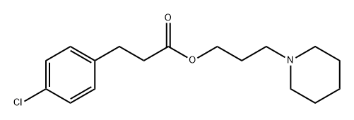 Benzenepropanoic acid, 4-chloro-, 3-(1-piperidinyl)propyl ester Struktur