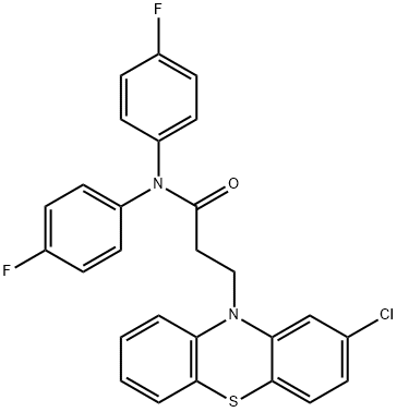 10H-Phenothiazine-10-propanamide, 2-chloro-N,N-bis(4-fluorophenyl)- Structure