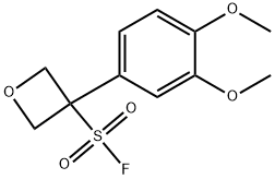 3-Oxetanesulfonyl fluoride, 3-(3,4-dimethoxyphenyl)- Struktur